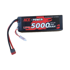 Ace Power 3S 11.1v 5000mAh 50C Hard Case LiPo Battery w/ Deans Connector