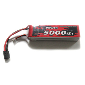TRAXXAS Lipo, 14.8V, 4S, 5000mAh, 50C Battery With TRAXXAS Plug - By ACE Power 