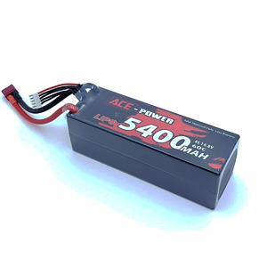 Ace Power - 14.8v 4s  5400mah 60c Lipo Battery  Hard Case  Deans Connector