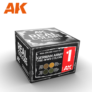 AK Paint 1 RCS001 German Army Pre-WWII COLORS SET – RAL 6007, RAL 8002, RAL 8010, RAL 6006