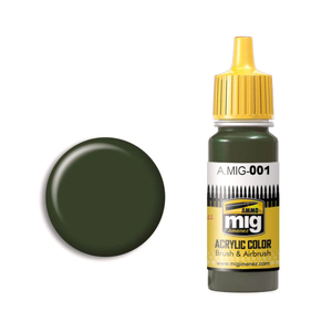 Ammo A.MIG-0001 Ral 6003 Olive Green Opt. 1 Acrylic Paint Colour 17mL