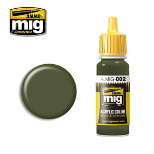 Ammo A.MIG-0002 RAL 6003 Olive Green Opt. 2 Acrylic Paint Colour 17mL