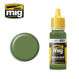 Ammo A.MIG-0003 RAL 6011 Reseda Green Acrylic Paint Colour 17mL
