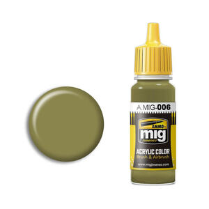 Ammo A.MIG-0006 RAL 7008 Graugrun Opt.2 Acrylic Paint Colour 17mL