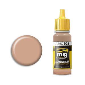 Ammo A.MIG-0026 Sand Brown Acrylic Paint Colour 17mL