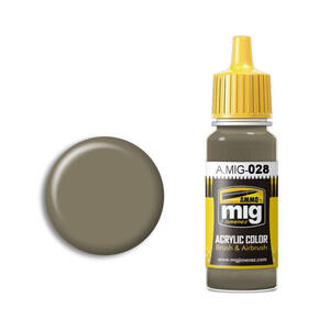 Ammo A.MIG-0028 RAL 7050 F7 German Grey Beige Acrylic Paint Colour 17mL