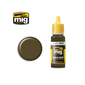 Ammo A.MIG-0031 Spanish Green-Khaki Acrylic Paint Colour 17mL