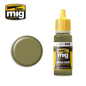 Ammo A.MIG-0058 Light Green Khaki Acrylic Paint Colour 17mL
