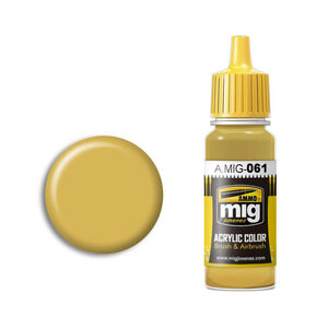 Ammo A.MIG-0061 Warm Sand-Yellow Acrylic Paint Colour 17mL