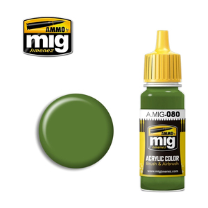 Ammo A.MIG-0080 Bright Green AMT-4 Acrylic Paint Colour 17mL