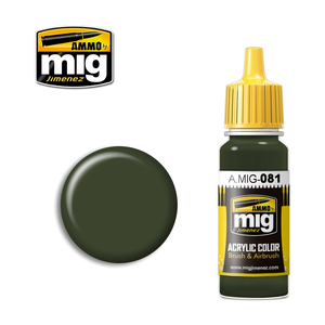 Ammo A.MIG-0081 US Olive Drab Vietnam Era (FS-24087) Acrylic Paint Colour 17mL
