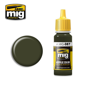 Ammo A.MIG-0087 RAL 6014 Gelboliv Acrylic Paint Colour 17mL