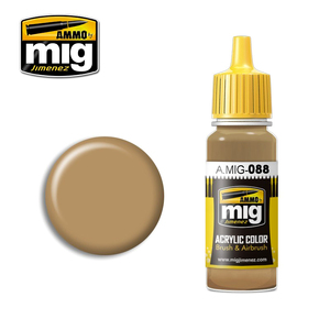 Ammo A.MIG-0088 Khaki Brown Acrylic Paint Colour 17mL