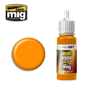 Ammo A.MIG-0097 Crystal Orange Acrylic Paint Colour 17mL