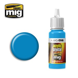 Ammo A.MIG-0098 Crystal Light Blue Acrylic Paint Colour 17mL