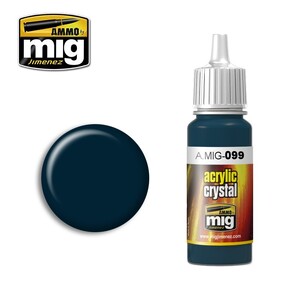 Ammo A.MIG-0099 Crystal Black Blue (and Tail Light Off) Acrylic Paint Colour 17mL