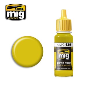 Ammo A.MIG-0125 Gold Yellow (RLM 04 Gelb) Acrylic Paint Colour 17mL