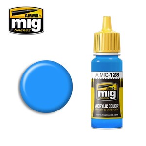 Ammo A.MIG-0128 Cyan Acrylic Paint Colour 17mL