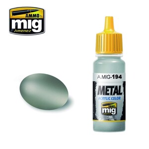 Ammo A.MIG-0194 Matt Aluminium Metallic Acrylic Paint Colour 17mL