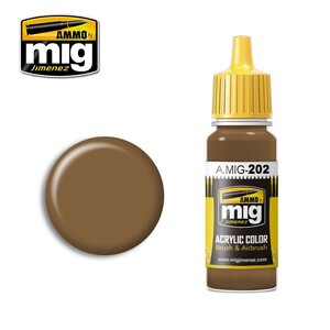 Ammo A.MIG-0202 FS-30219 Tan Acrylic Paint Colour 17mL