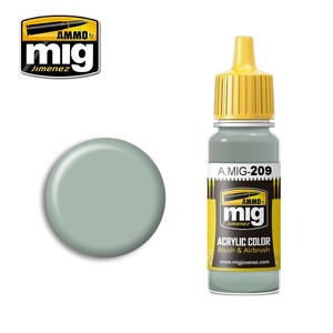 Ammo A.MIG-0209 FS-36495 Light Gray Acrylic Paint Colour 17mL