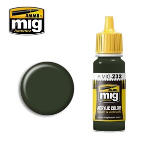 Ammo A.MIG-0232 RLM 70 Schwartzgrun Acrylic Paint Colour 17mL