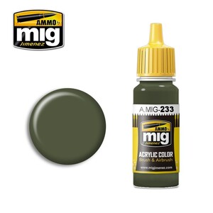 Ammo A.MIG-0233 RLM 71 Dunkelgrun Acrylic Paint Colour 17mL