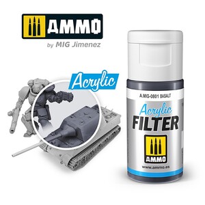 Ammo A.MIG-0801 Acrylic Filter Basalt Paint