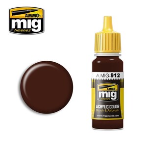 Ammo A.MIG-0912 Red Brown Shadow Acrylic Paint Colour 17mL