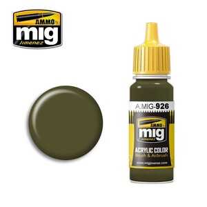 Ammo A.MIG-0926 Olive Drab Base Acrylic Paint Colour 17mL