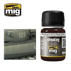 Ammo A.MIG-1202 Streaking Grime for Panzer Grey 35mL