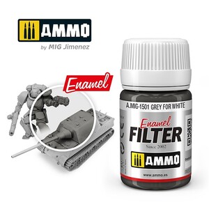 Ammo A.MIG-1501 Grey for White Enamel Filter 35mL