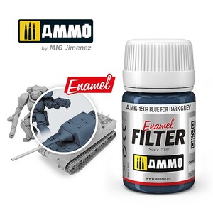 Ammo A.MIG-1509 Blue for Dark Grey Enamel Filter 35mL