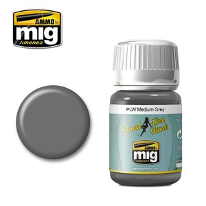 Ammo A.MIG-1601 PLW Medium Grey Panel Line Wash 35mL