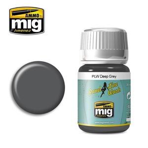 Ammo A.MIG-1602 PLW Deep Grey Panel Line Wash 35mL