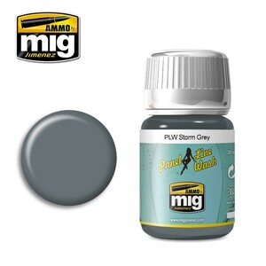Ammo A.MIG-1609 PLW Storm Grey Panel Line Wash 35mL