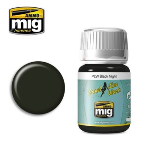 Ammo A.MIG-1611 Panel Line Wash Black Night Paint 35ml 