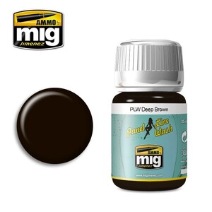Ammo A.MIG-1618 PLW Deep Brown Panel Line Wash 35ml