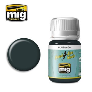 Ammo A.MIG-1619 PLW Blue Dirt Panel Line Wash 35mL