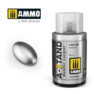 Ammo A.MIG-2300 Aluminium A-Stand Metallic Lacquer 30mL