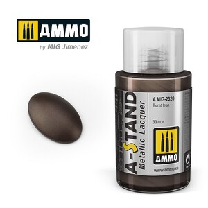 Ammo A.MIG-2320 Burnt Iron A-Stand Metallic Lacquer 30mL