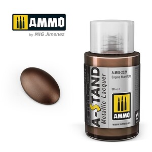 Ammo A.MIG-2321 Engine Manifold A-Stand Metallic Lacquer 30mL