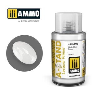 Ammo A.MIG-2356 White Gloss Primer A-Stand Lacquer 30mL