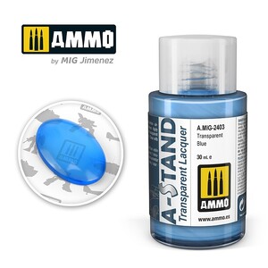 Ammo A.MIG-2403 Transparent Blue A-Stand Lacquer 30mL