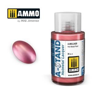 Ammo A.MIG-2420 Hot Metal Red A-Stand Lacquer 30mL