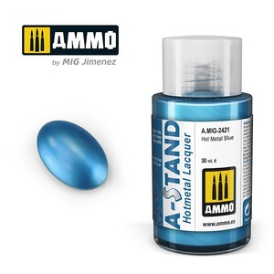 Ammo A.MIG-2421 Hot Metal Blue A-Stand Lacquer 30mL