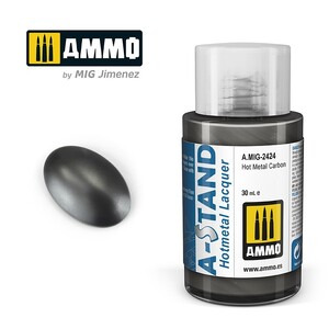 Ammo A.MIG-2424 Hot Metal Carbon A-Stand Lacquer 30mL