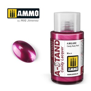 Ammo A.MIG-2452 Candy Ruby Red A-Stand Lacquer 30mL