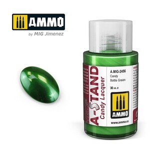 Ammo A.MIG-2456 Candy Bottle Green A-Stand Lacquer 30mL