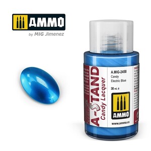 Ammo A.MIG-2458 Candy Electric Blue A-Stand Lacquer 30mL